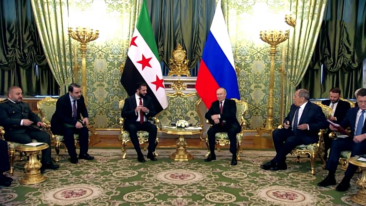 Владимир Путин принял в Кремле президента Сирии Ахмеда Шараа