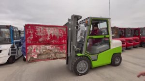 Тест расхода заряда АКБ электропогрузчика SHANN 3т 80V
