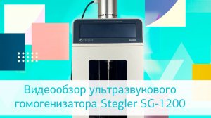 Видеообзор ультразвукового гомогенизатора Stegler SG-1200