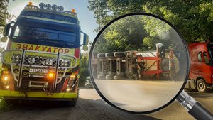 ТЯГАЧ В УЗЕЛ БОЧКА В КУСТЫ - Постановка на колеса полуприцепа и подъем бочки после опрокидывания.