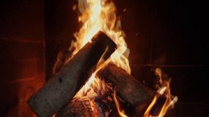 Звуки костра, атмосфера уюта - фоновый камин.