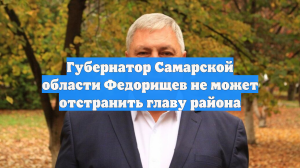 Губернатор Самарской области Федорищев не может отстранить главу района