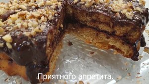 Тортик Бисквит ПП Шоколадно-ванильный🍰 с грецкими орехами.🍦🍋