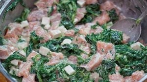 Пирог с красной рыбой