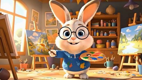 Рисуем с кроликом#мультикидлядетей#обучающиемультики#мультикидлямалышей#детскоевидео#мультики