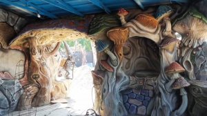 беседка. зона барбекю. скульптуры  из  арт  бетона  мастер Коля