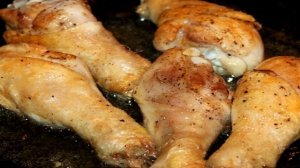 Куриная голень на сковороде