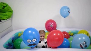 58 Colored balloons to learn colors