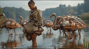 STEAMPUNK SAFARI- Love Fashion + Animals, Steampunk Mechanical Savannah Animals, AI Art Short Film