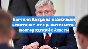 Евгения Дитриха назначили сенатором от правительства Новгородской области