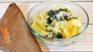 Салат из кабачков с зеленью и чесноком на зиму