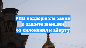 РПЦ поддержала закон о защите женщин от склонения к аборту