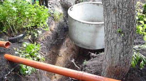 Установка септика.