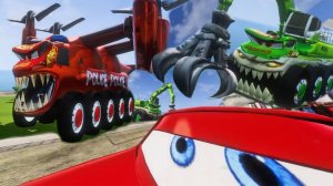 Пожиратель грузовиков ПРОТИВ машин Молния Маккуин Спасается бегством от монстра Beamng Drive