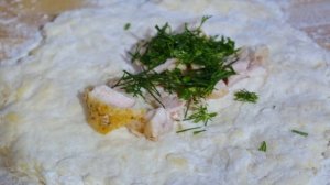 Пирог с курицей на кефире