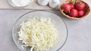 Салат из капусты и редиски
