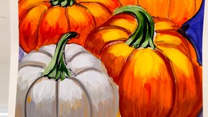 Поэтапное рисование тыквы.