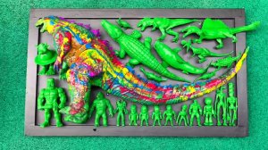 Отмываем игрушки: Динозавр Мира юрского периода_ Ти-рекс_ Брахиозавр_ Скибиди_ Человек-Паук