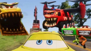 ГРУЗОВИК-РЕЗАК Маккуин Пожиратель ПРОТИВ машин Молния Маккуин Убегает от монстра. Beamng Drive