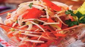 Салат из капусты с перцем