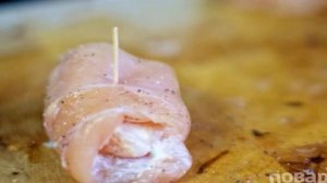 Рулетики из курицы с апельсином