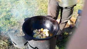 картошка со шкварками