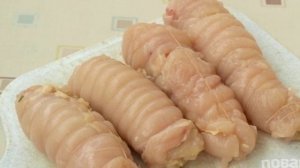 Рулетики из грудки курицы