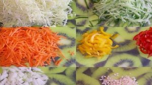 Салат из капусты и сладкого перца