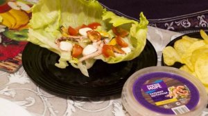 Салат из кальмаров и мидий с чипсами Жемчужина моря