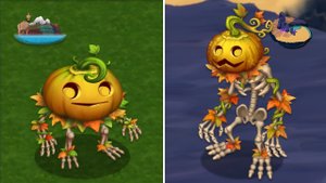 Скелетыква - Юная/Взрослая Все Песни и Анимации (My Singing Monsters Dawn Of Fire)