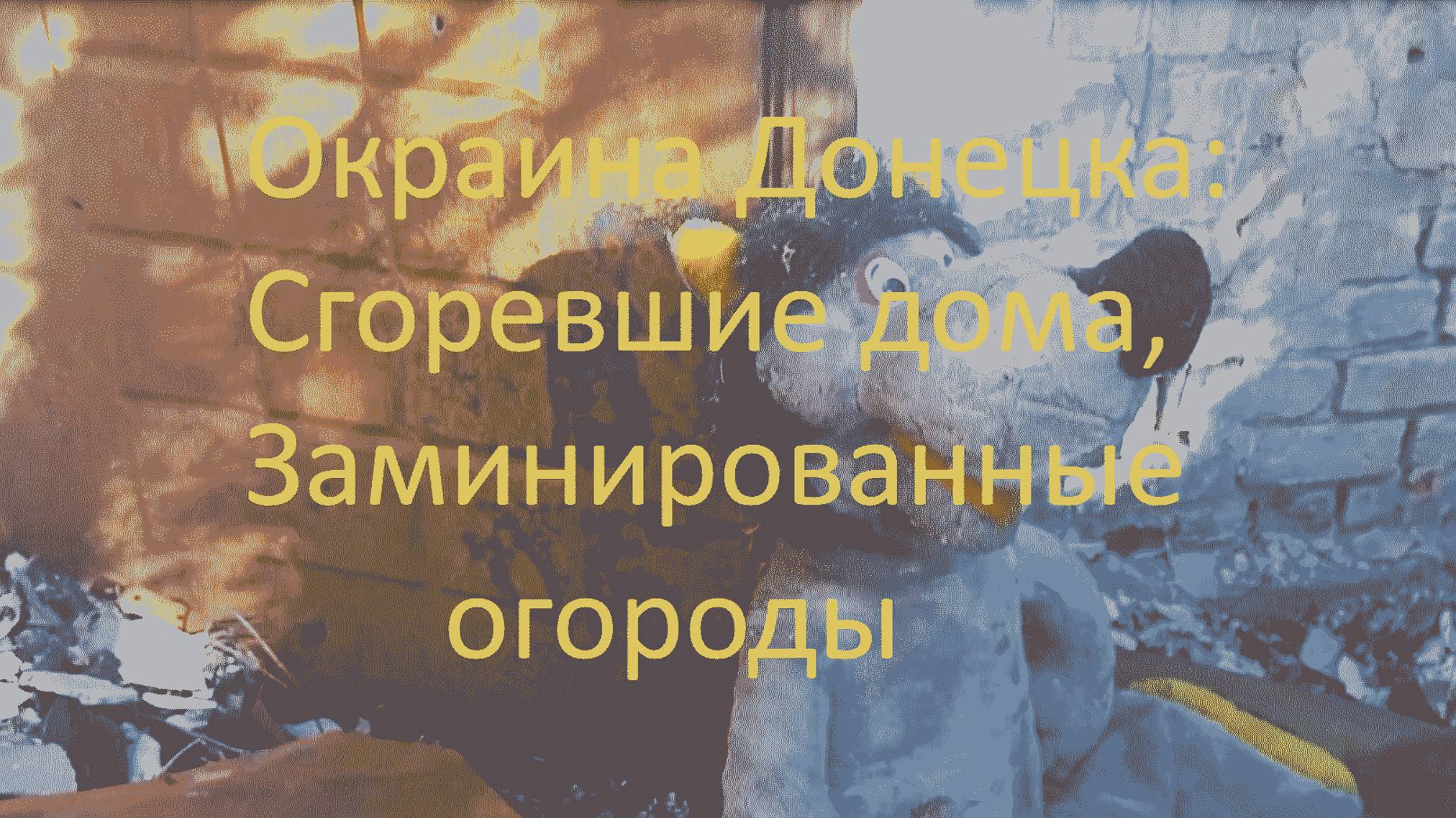 Окраина Донецка -Сгоревшие дома, заминированые огороды смотреть онлайн
