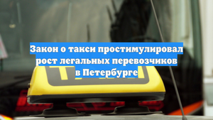 Закон о такси простимулировал рост легальных перевозчиков в Петербурге