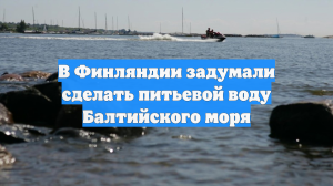 В Финляндии задумали сделать питьевой воду Балтийского моря