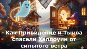Как Привидение и Тыква спасали Хэллоуин от сильного ветра. Автор: Е. Клюева