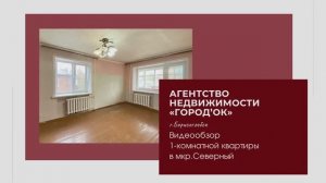 Видеообзор 1-комнатной квартиры в мкр.Северный г.Борисоглебск