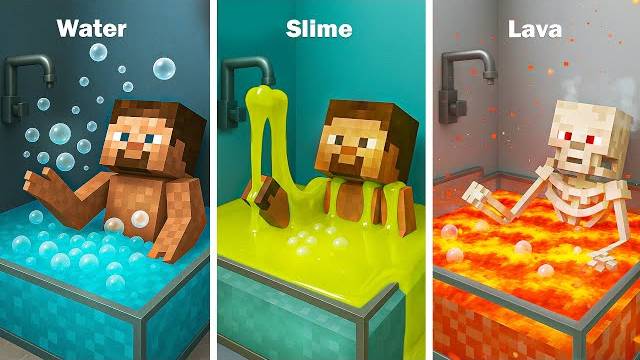 СМОТРИМ ФИЗИКУ В МАЙКРАФТЕ И СРАВНИВАЕМ ЕЁ НЕРЕАЛЬНАЯ ФИЗИКА В ИГРЕ! ЭКСПЕРИМЕНТЫ НАД СТИВОМ В МАЙНЕ