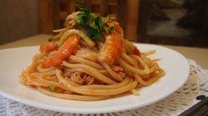 Корейская кухня: Острый холодный удон или мэун нэн удон (매운 냉우동)