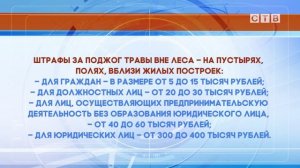 Усиливается ответственность за нарушение правил пожарной безопасности