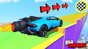 КАК ДАЛЕКО РЕАКТИВНАЯ ТУРБО ЛАМБА СМОЖЕТ ЗАБРАТЬСЯ ПО ЛЕСТНИЦЕ? ЭКСПЕРИМЕНТЫ ГТА 5!