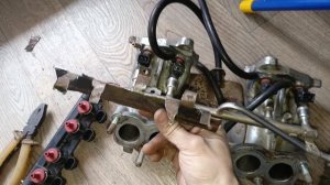 Как поставить Газовые Форсунки ГБО . Лада . 8миклоп . под ресивер