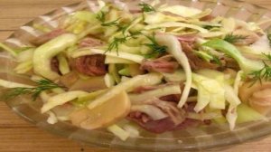 Салат из капусты и грибов