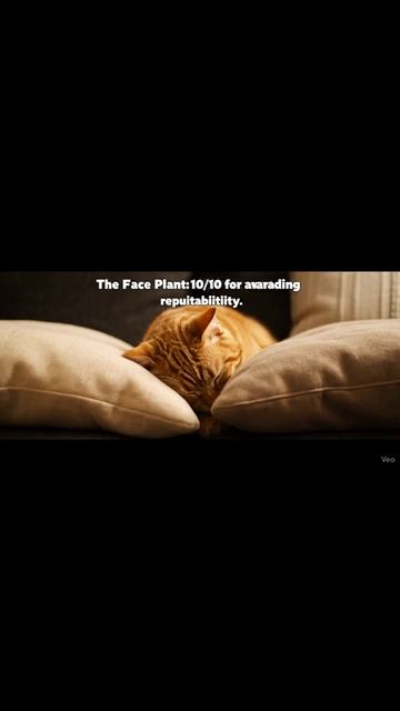 Оцениваю нелепые позы моего кота для сна 😴 (он идеален) | Rating My Cat's Sleep Positions #shorts