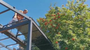 Начали делать крышу Мангала + Сюрпризы с Розами (ОПЯТЬ ПЕРЕСОРТ 😢) | Собираем Яблоки и Груши