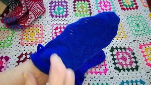 Носочки в наличии. Продвижение пледа. Покупка пряжи.