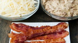 Пирог с лисичками и беконом