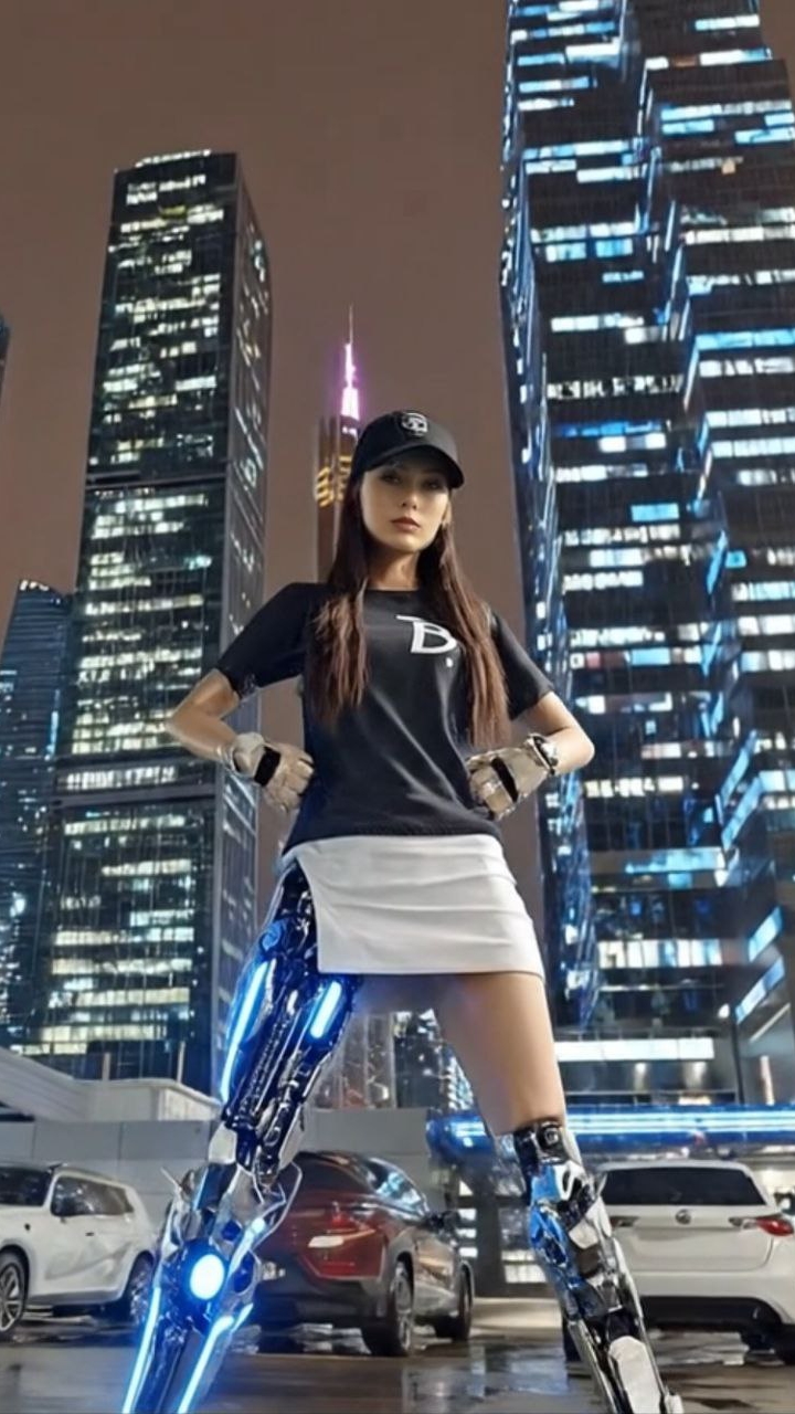 Cyborg girl in Moscow City смотреть онлайн