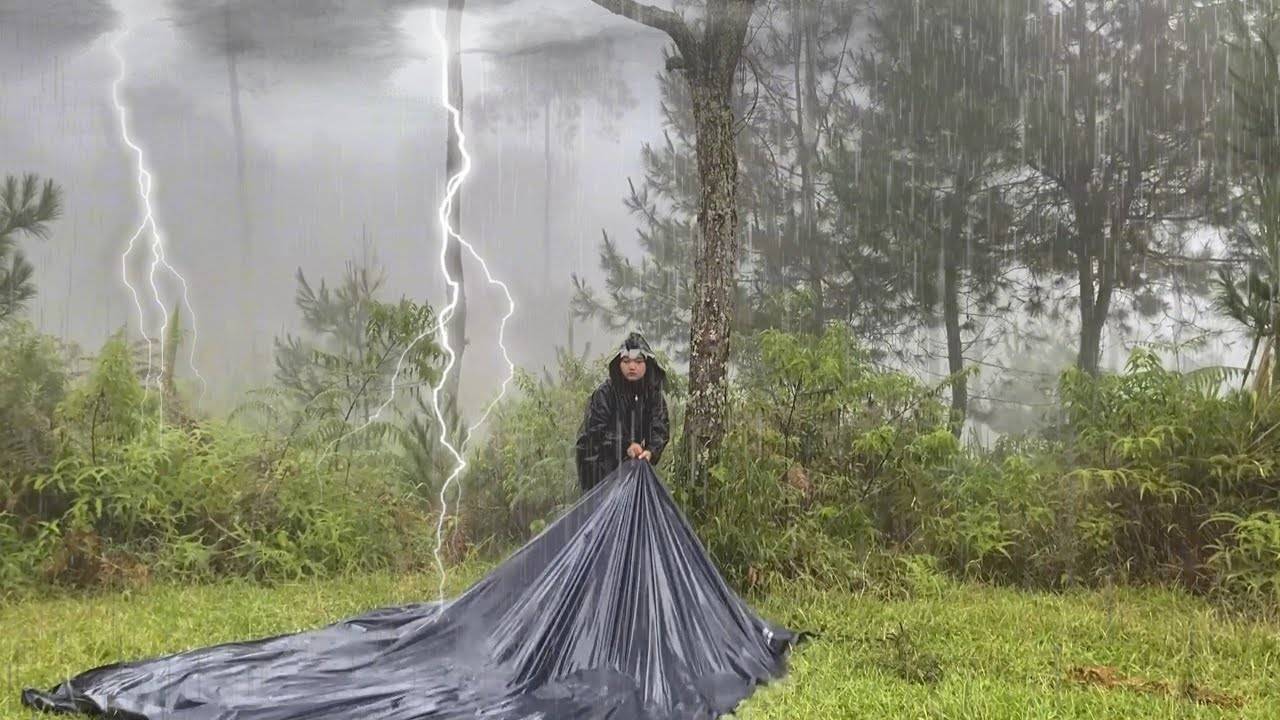 ПОХОД ПОД ПРОЛИВНЫМ ДОЖДЕМ ⛈️ ОДИНОЧНЫЙ ПОХОД ПОД ПРОЛИВНЫМ ДОЖДЕМ С ГРОЗОЙ‼️