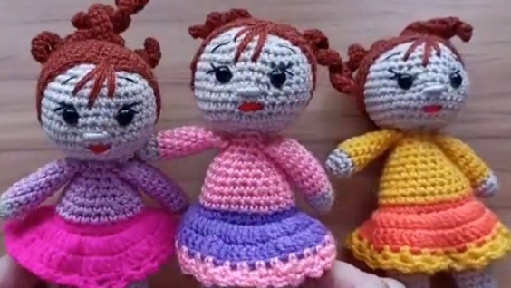 Куколка крючком. ч.3.Голова , паричок. смотреть онлайн