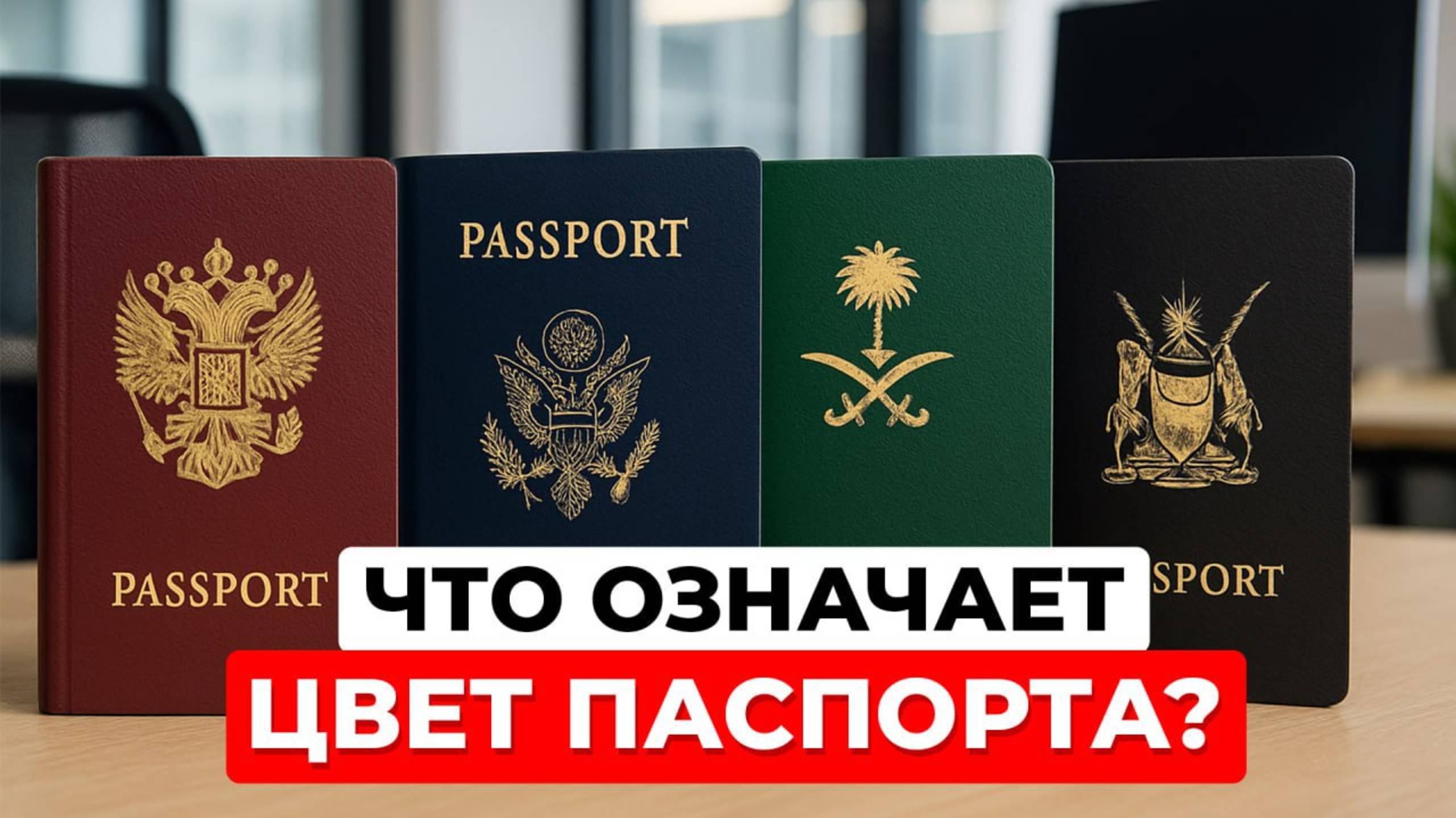 Что цвет паспорта говорит о вашей стране? ТОП 4 цвета паспорт