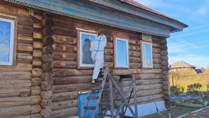 ДЕРЕВЕНСКИЙ 🏠ДОМ/ПРОДОЛЖАЕМ УТЕПЛЯТЬ ДОМ К ЗИМЕ/ПОСАДИЛА ОЗИМЫЙ ЧЕСНОК И ЛУК